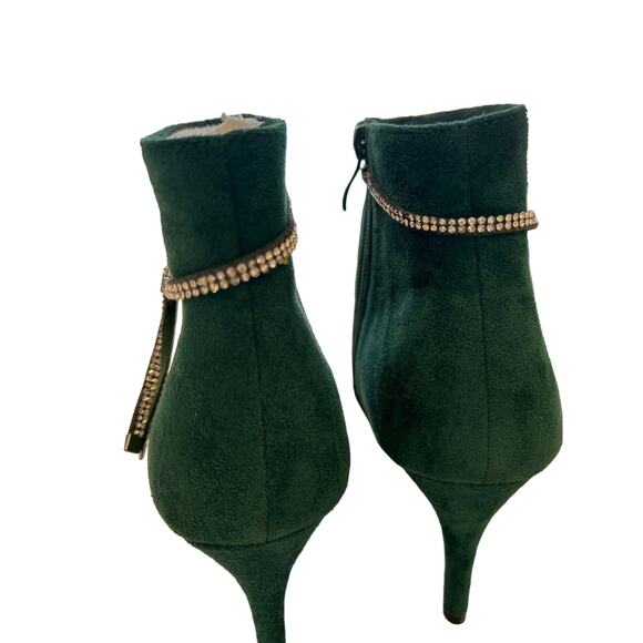 Allegra K Women's Bling Rhinestone Pointed Toe Stiletto Ankle Boots Size 9 - Picture 11 of 12